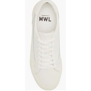 Madewell Womens Sidewalk Low-Top Sneakers White ND989 Size 8.5